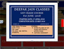 Tablet Screenshot of deepakjainclasses.com